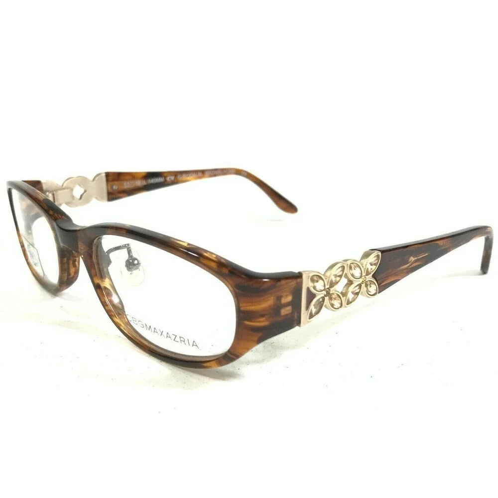 BCBGMAXAZRIA G-ROSALIA BROWN HORN Eyeglasses Frames Tortoise Gold 53-18-140